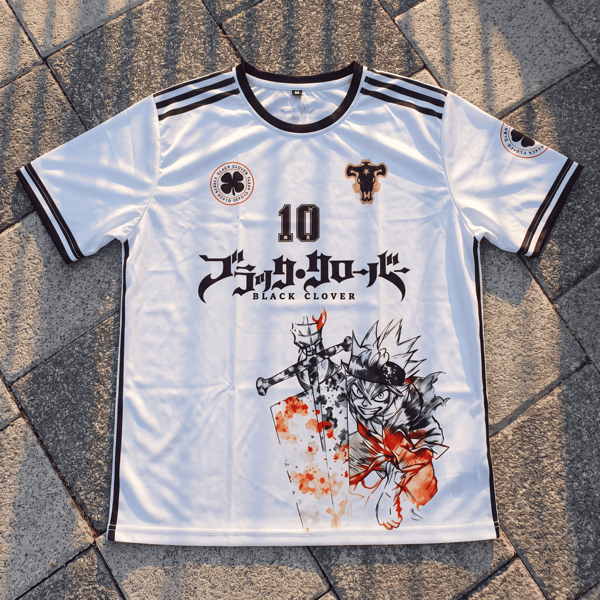 Camiseta Anime Fútbol · White & Black